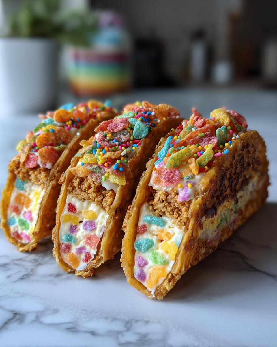 fruity pebbles cheesecake tacos - detail 4