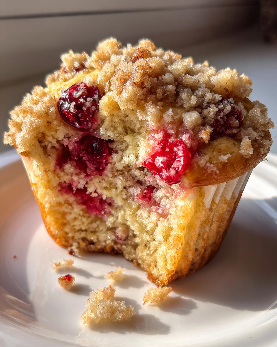 Bakery-Style Cranberry Streusel Muffins - detail 2