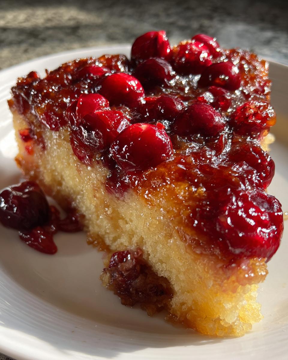 Brown Butter Cranberry Upside-Down Cake - detail 2