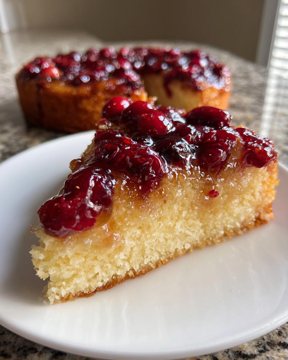 Brown Butter Cranberry Upside-Down Cake - detail 3