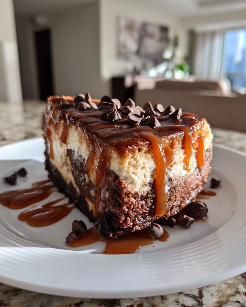 Caramel Brownie Cheesecake - detail 1