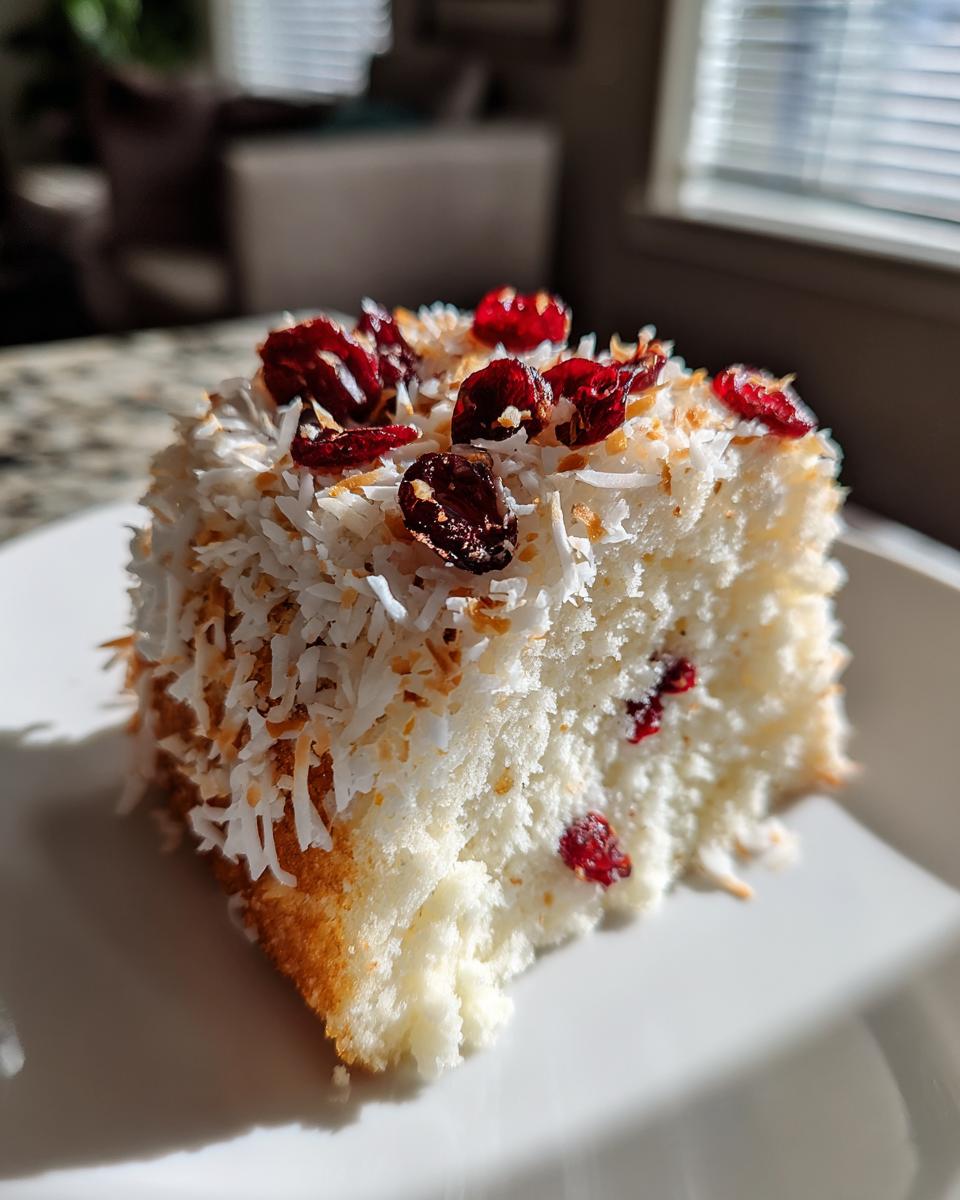 Coconut Cranberry Angel Food Cake - detail 1