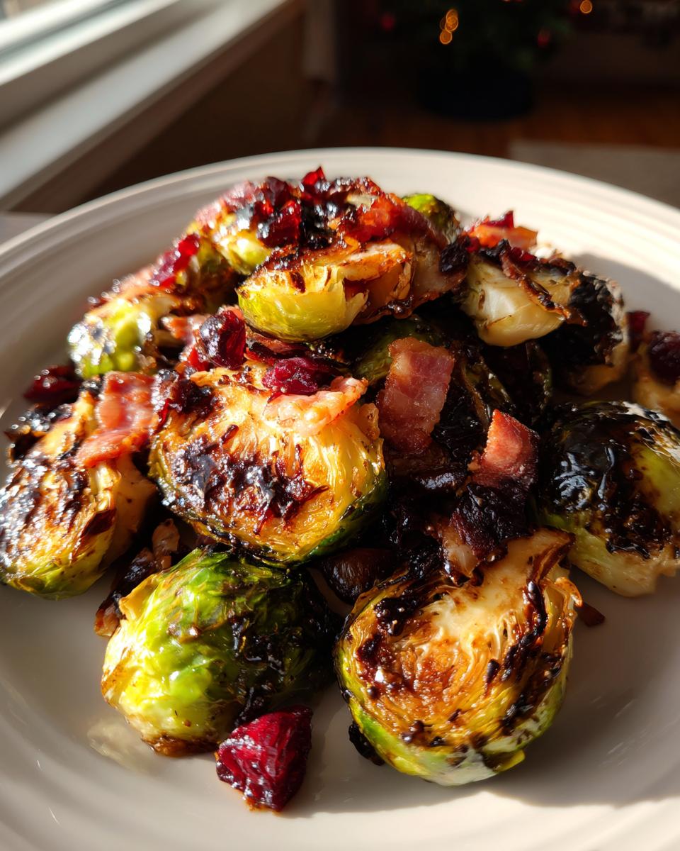 Cranberry Balsamic Brussels Sprouts with Bacon - detail 1