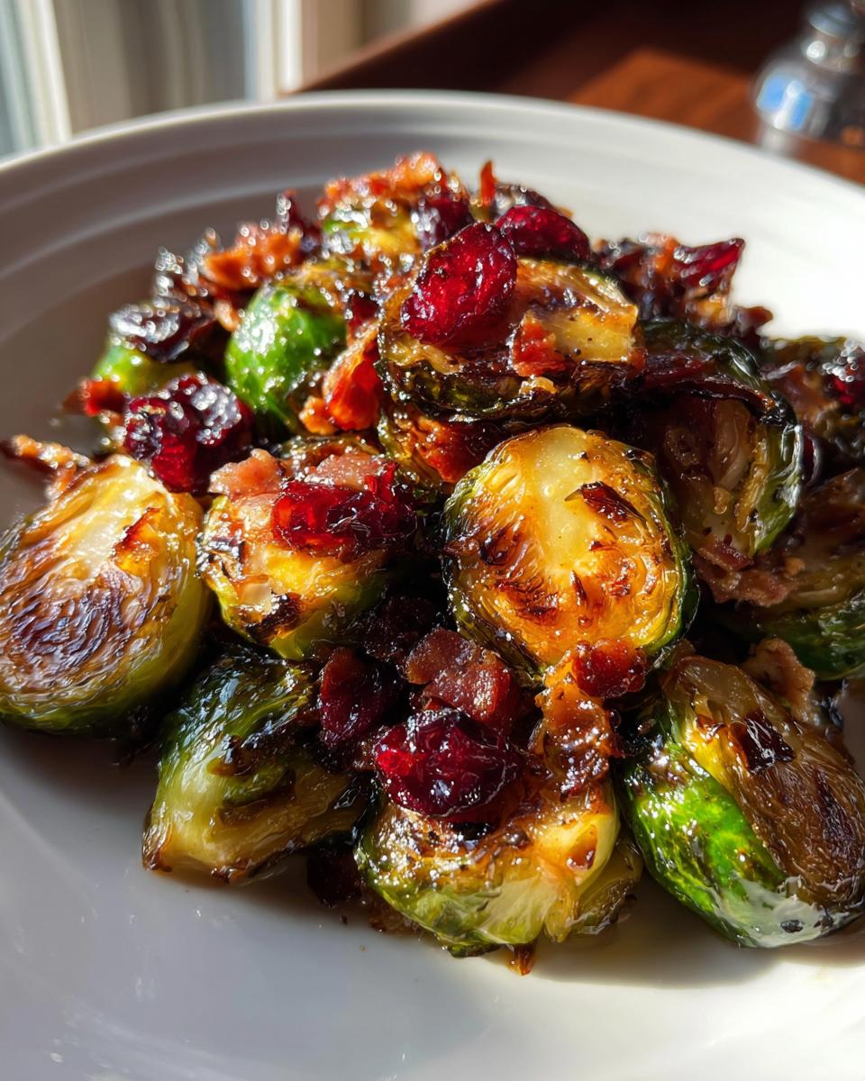 Cranberry Balsamic Brussels Sprouts with Bacon - detail 3