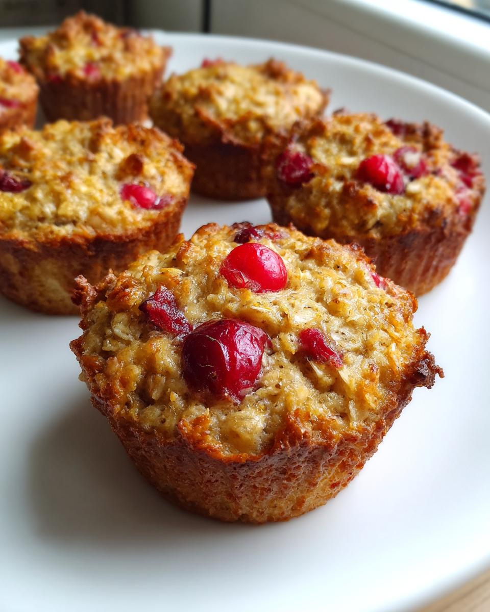Cranberry Banana Baked Oatmeal Cups - detail 1