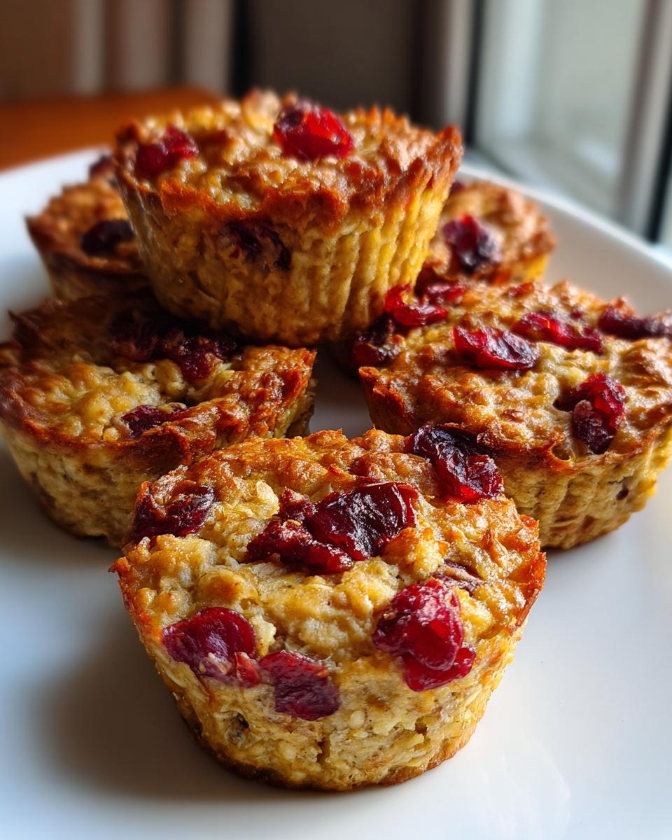 Cranberry Banana Baked Oatmeal Cups - detail 2