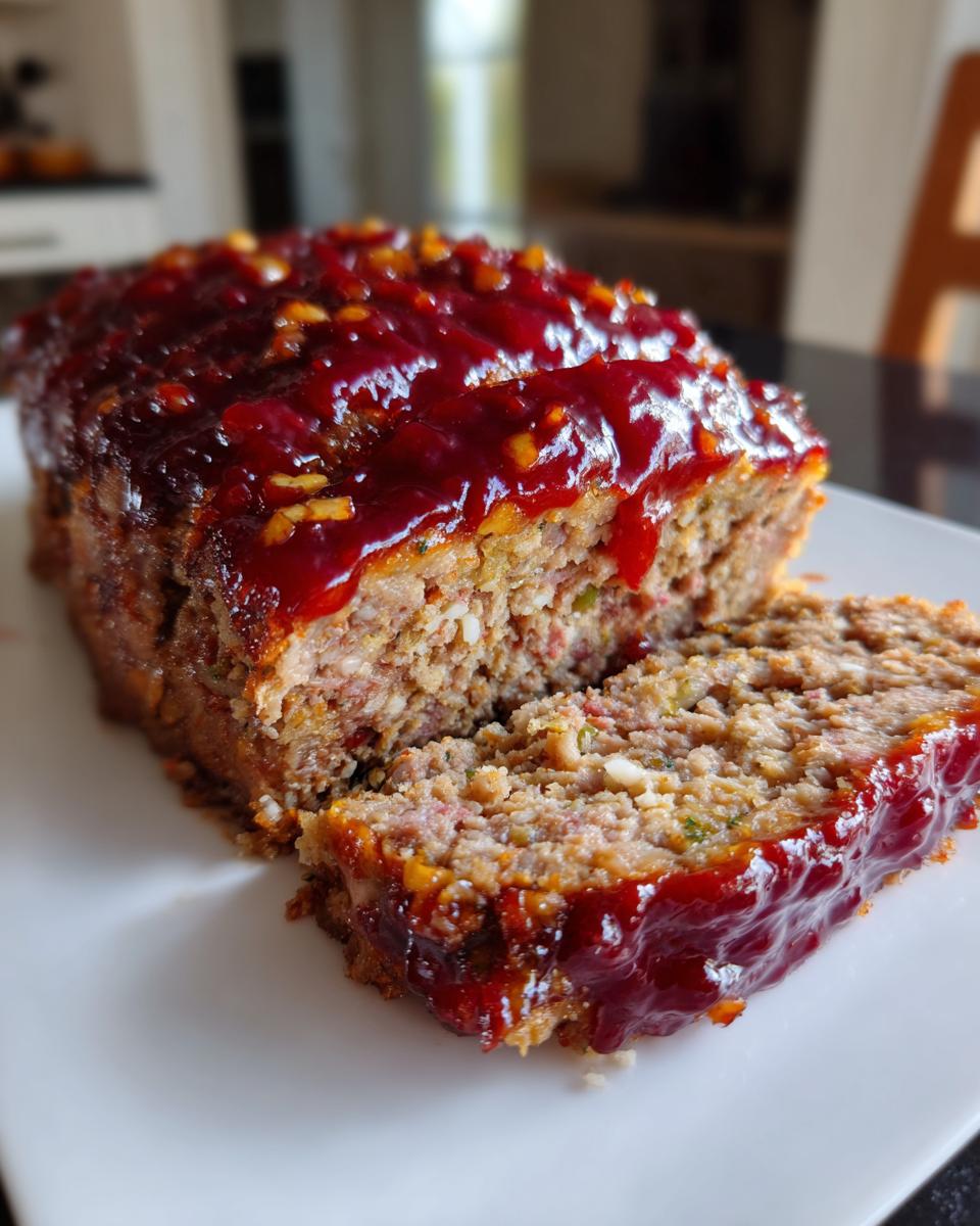 Juicy Cranberry-Glazed Meatloaf Recipe in…