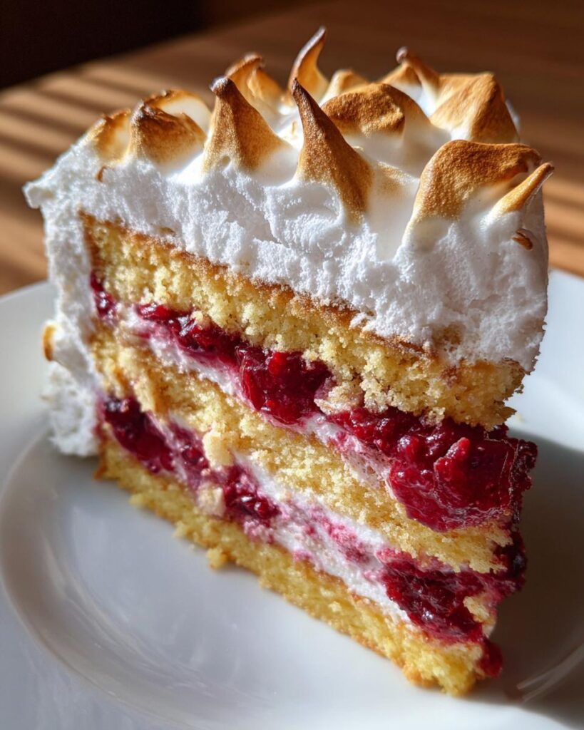 Cranberry Meringue Cake