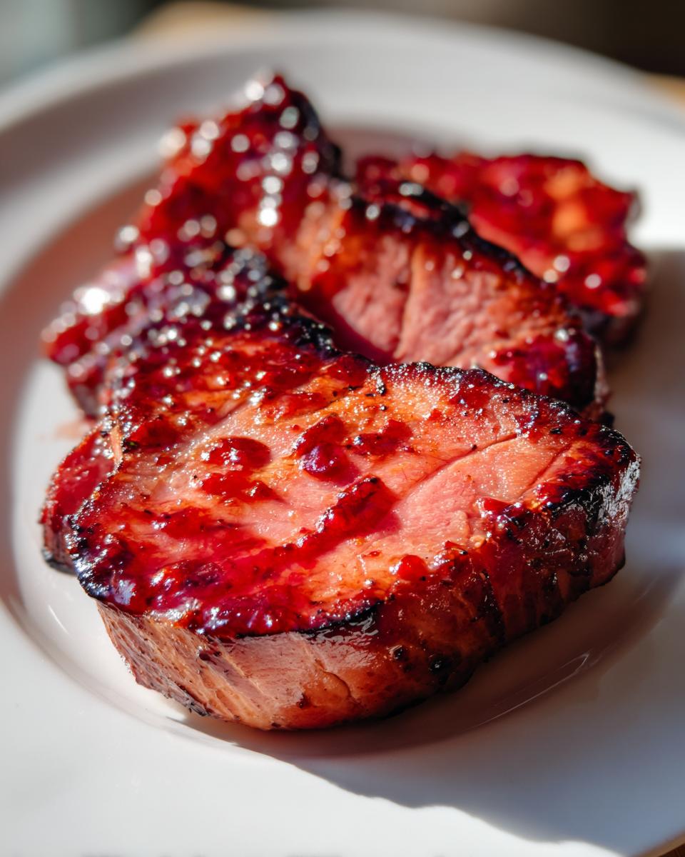 Cranberry Mustard–Glazed Ham Steaks - detail 2