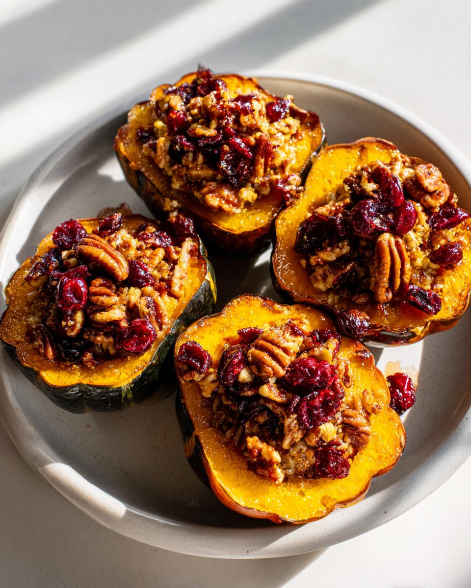 Cranberry Pecan–Stuffed Acorn Squash - detail 1