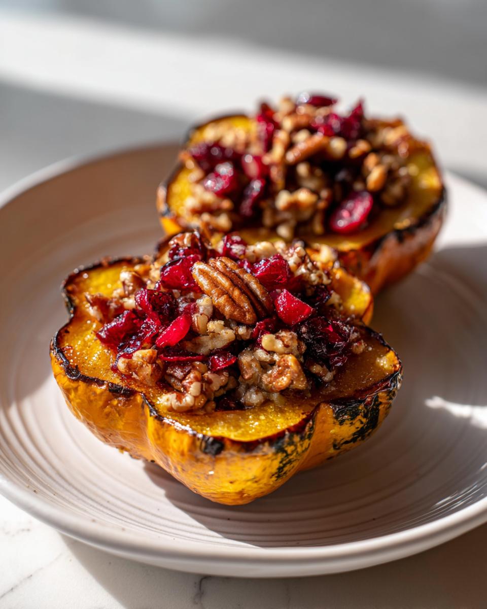 Cranberry Pecan–Stuffed Acorn Squash - detail 2