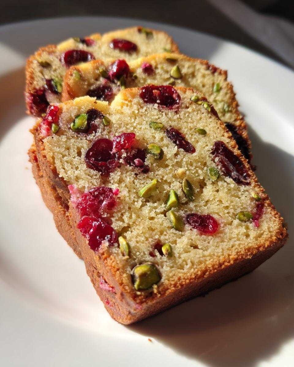 Cranberry Pistachio Loaf Cake - detail 2