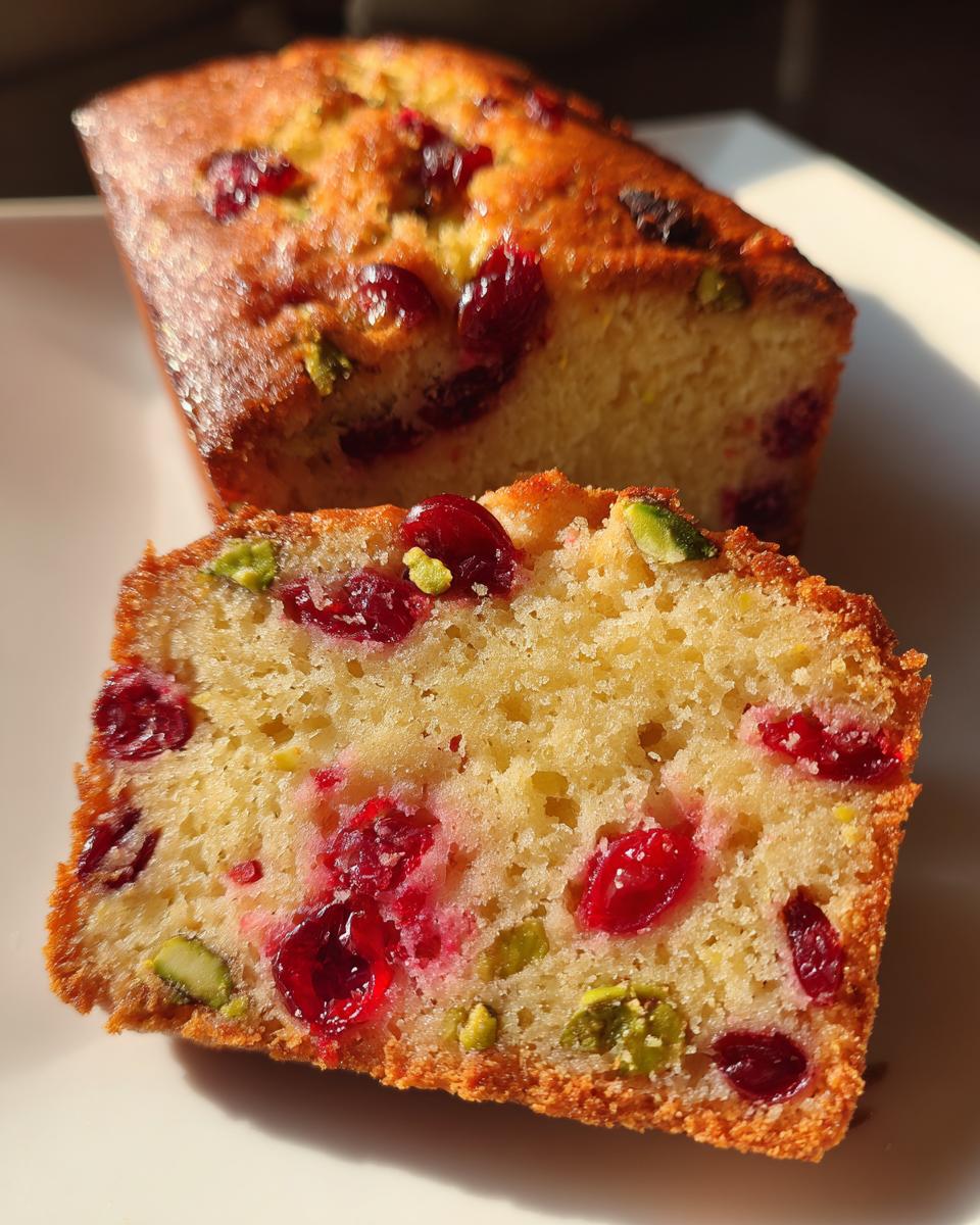 Cranberry Pistachio Loaf Cake - detail 4