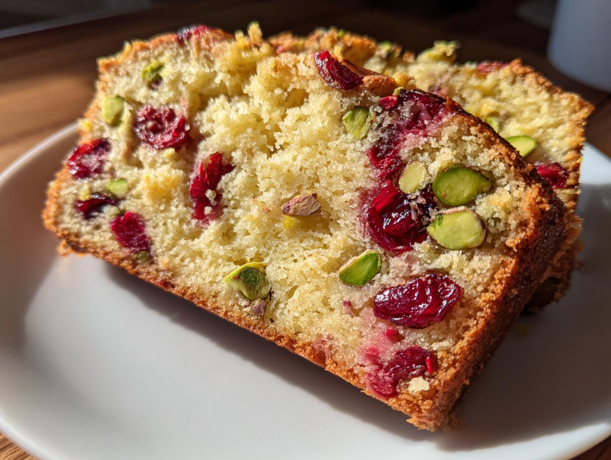 Cranberry Pistachio Loaf Cake - detail 5