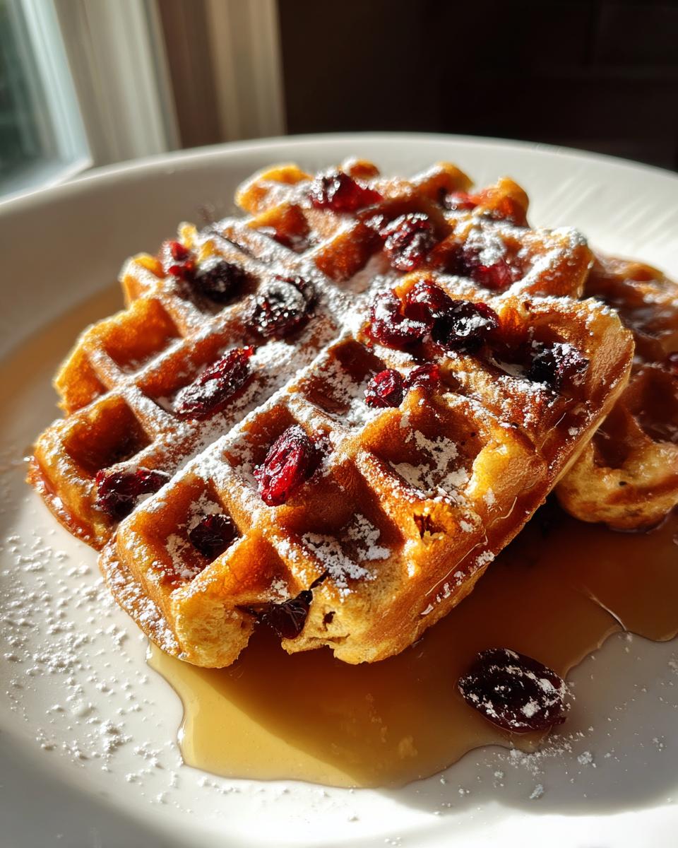 Cranberry Pumpkin Spice Waffles - detail 2