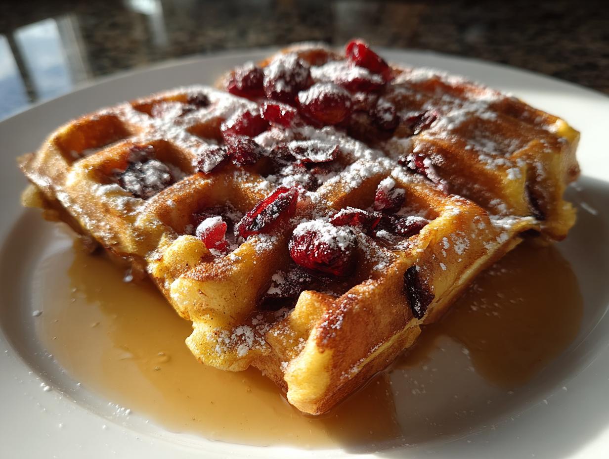 Cranberry Pumpkin Spice Waffles - detail 4
