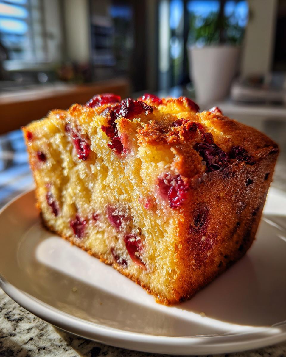 Cranberry Ricotta Olive Oil Cake - detail 1