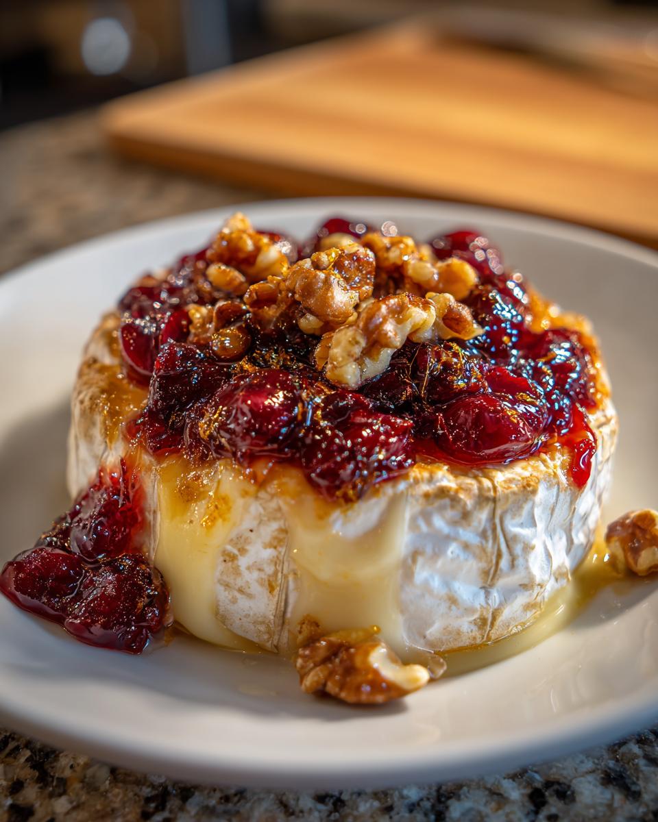 Crispy Baked Brie with Warm Cranberry Chutney - detail 2