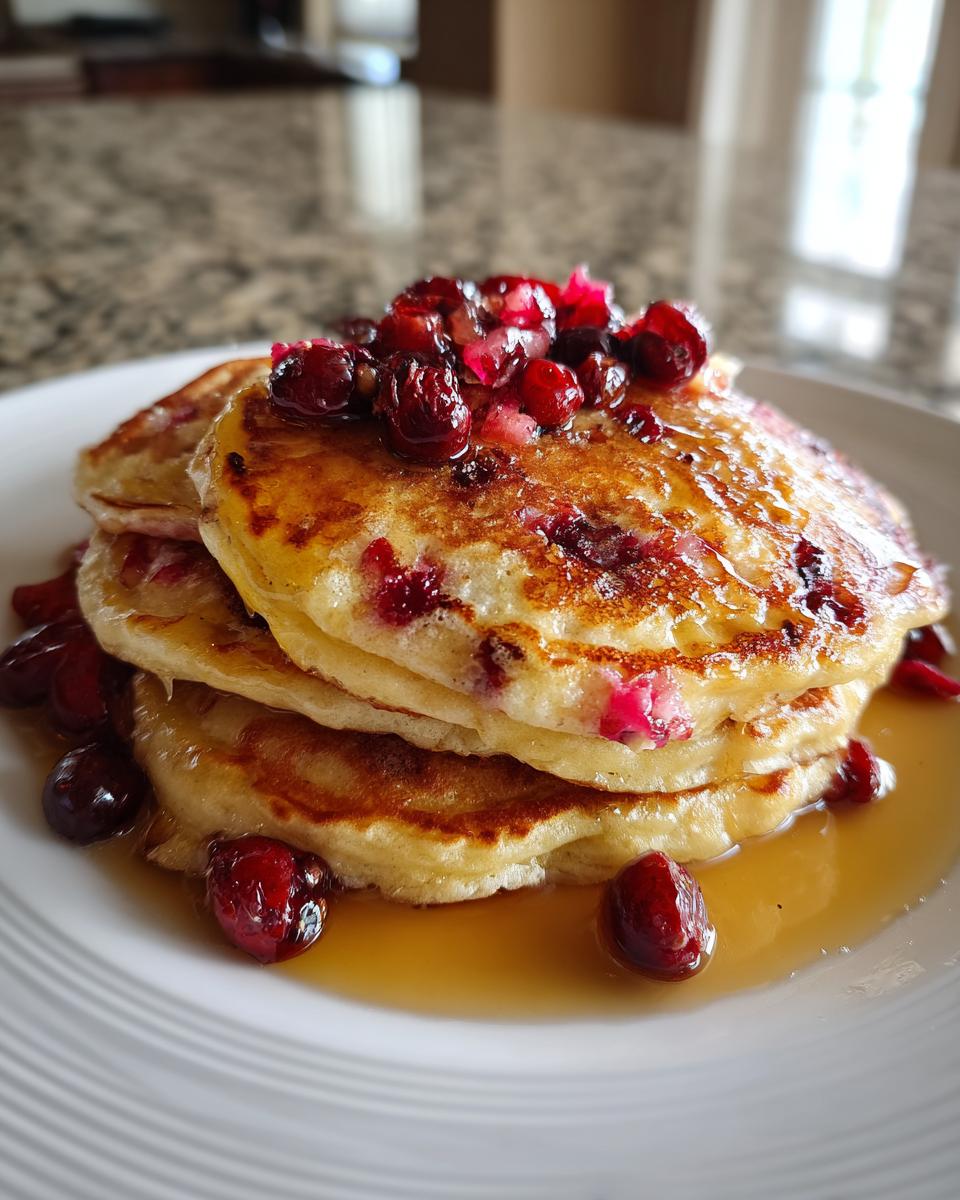 Fluffy Lemon Cranberry Pancakes - detail 2