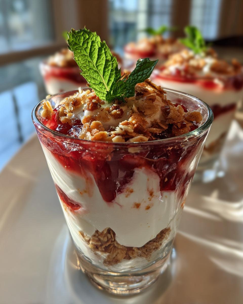 Greek Yogurt Cranberry Parfait Cups - detail 1