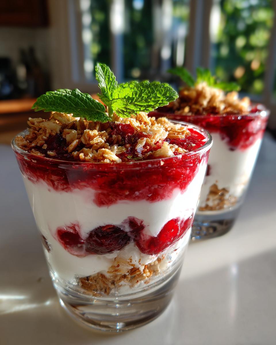 Greek Yogurt Cranberry Parfait Cups - detail 3