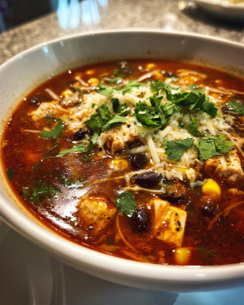 Savory Chicken Enchilada Soup - detail 2