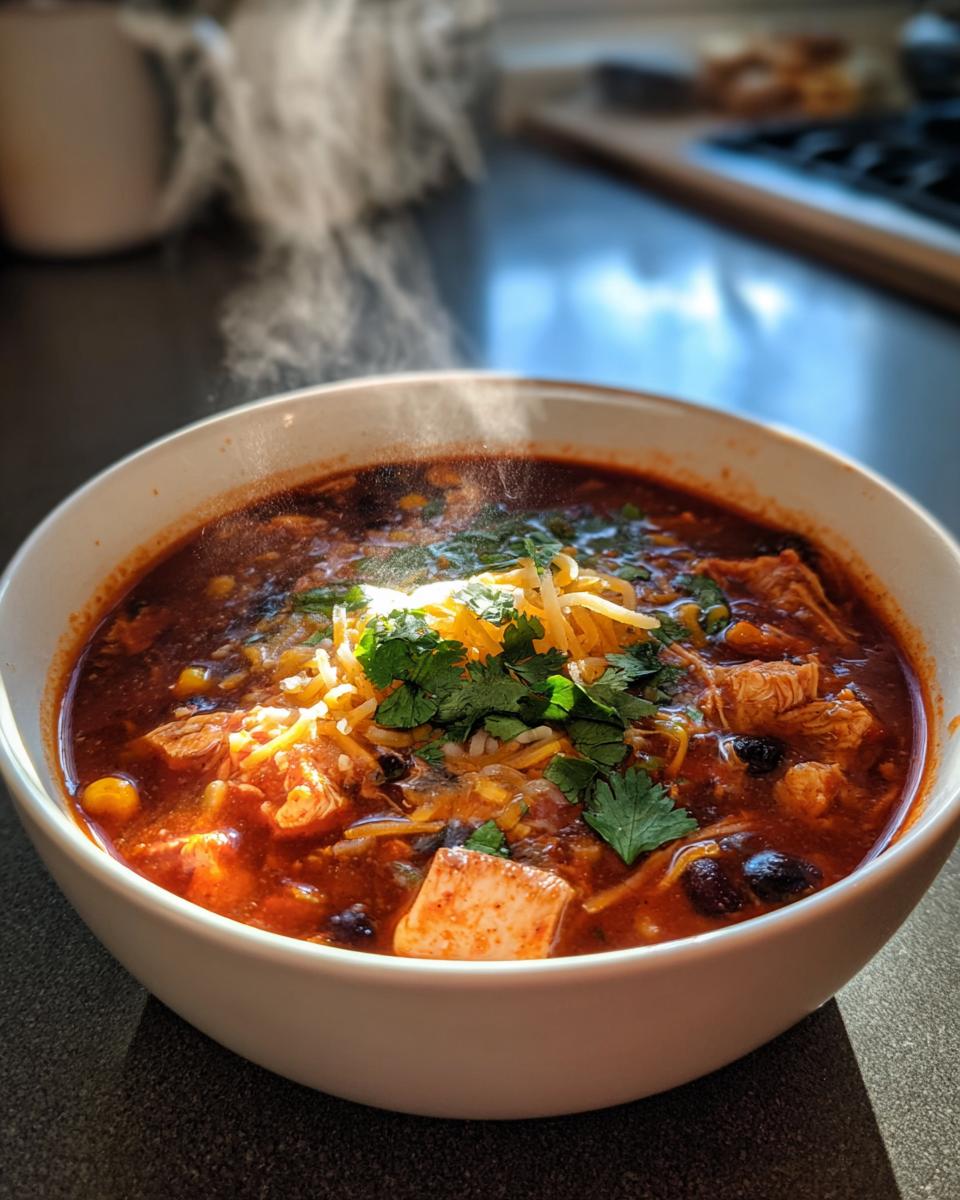 Savory Chicken Enchilada Soup - detail 3