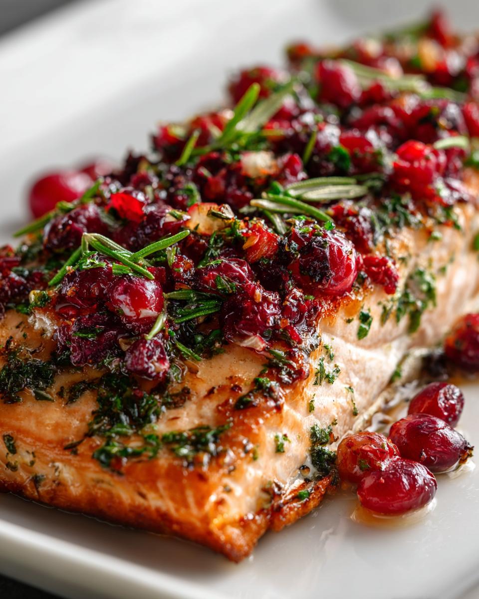 Sheet-Pan Salmon with Cranberry Herb Relish - detail 1