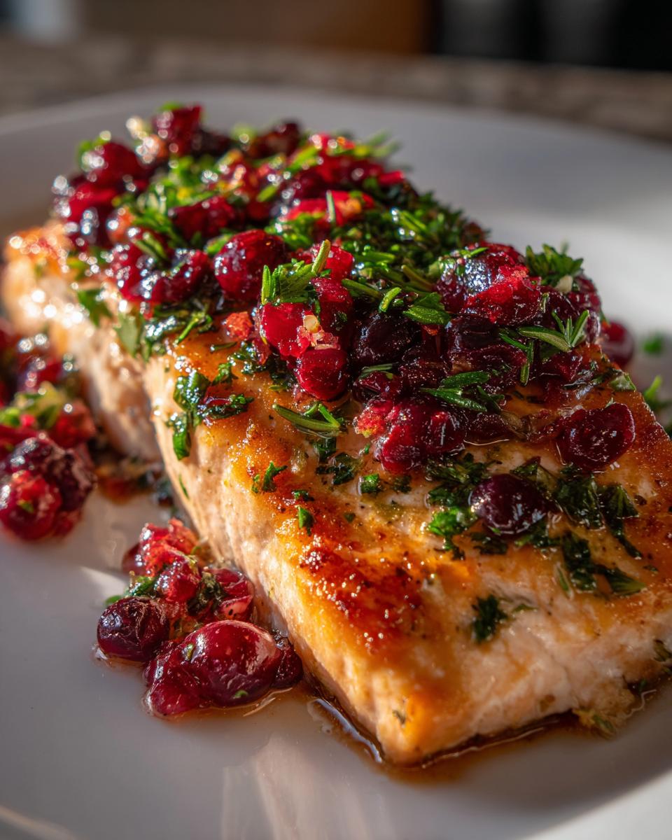 Sheet-Pan Salmon with Cranberry Herb Relish - detail 2