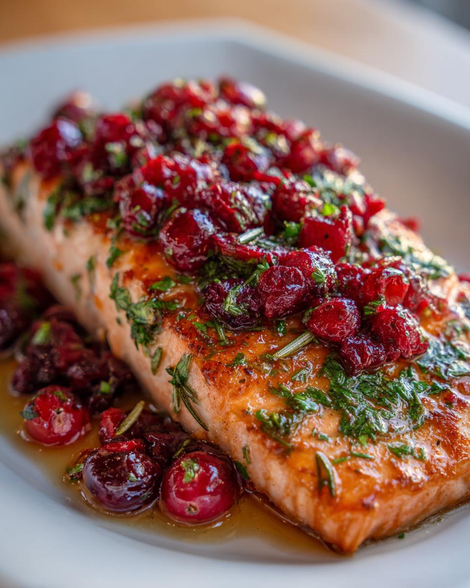 Sheet-Pan Salmon with Cranberry Herb Relish - detail 3