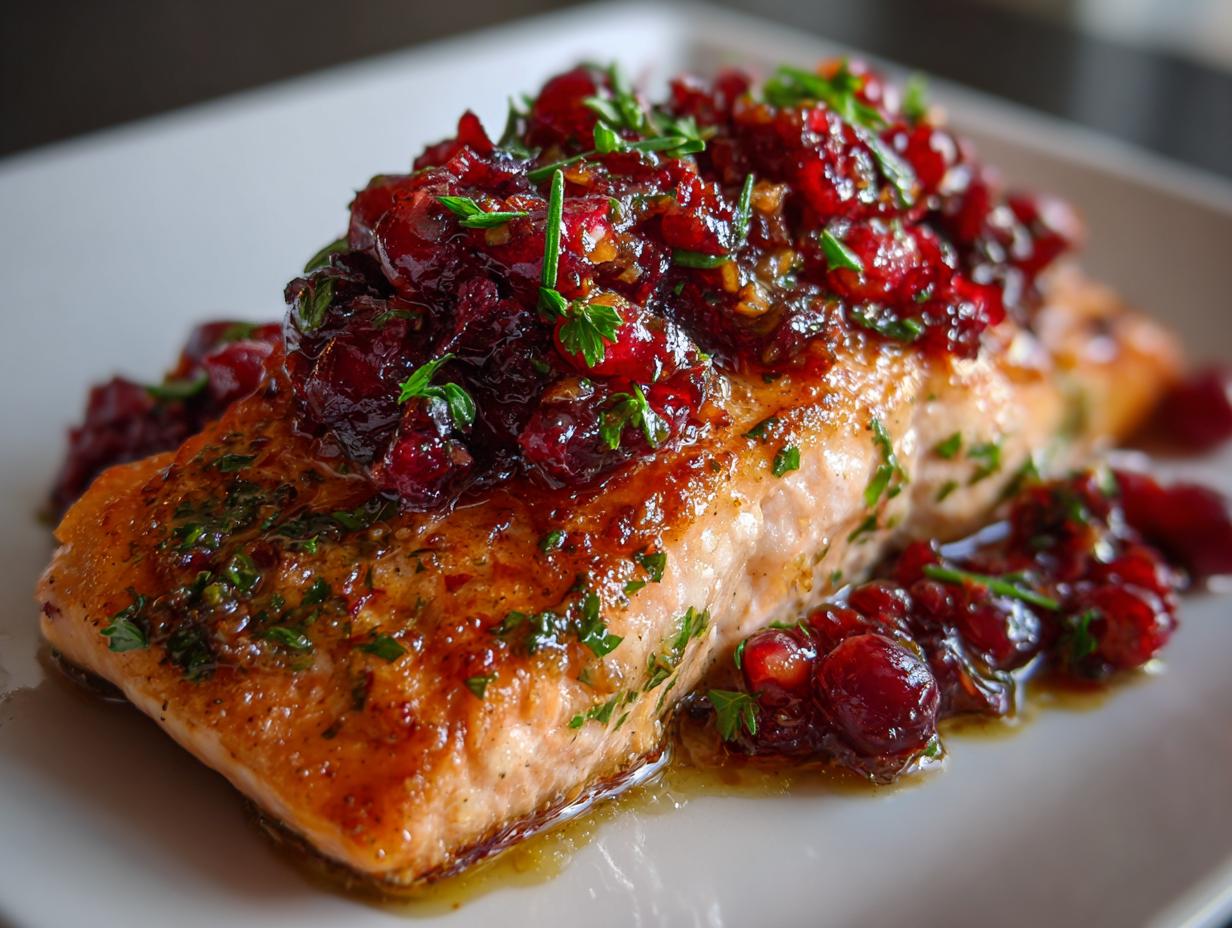Sheet-Pan Salmon with Cranberry Herb Relish - detail 4
