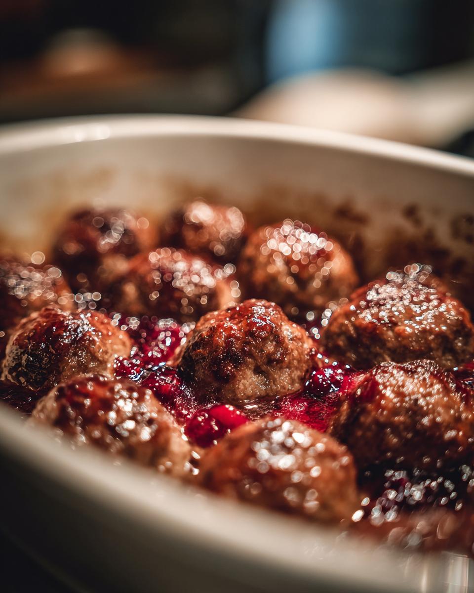 Slow Cooker Cranberry BBQ Meatballs - detail 3