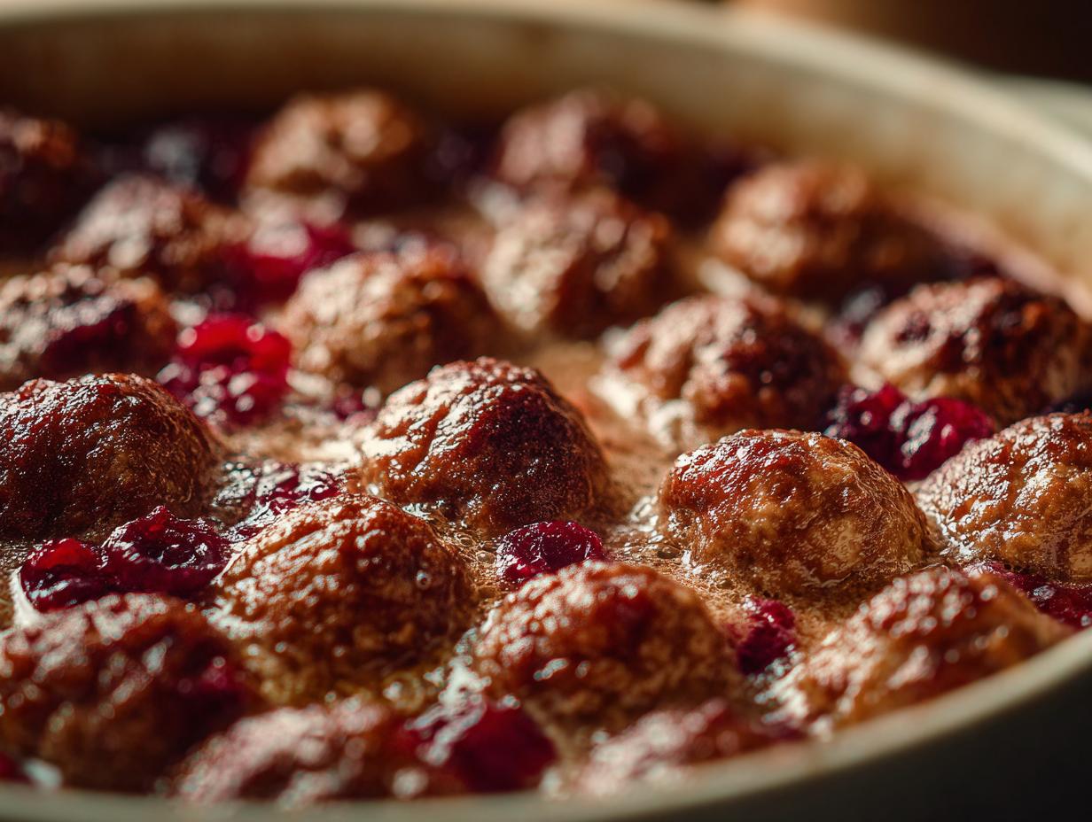 Slow Cooker Cranberry BBQ Meatballs - detail 4