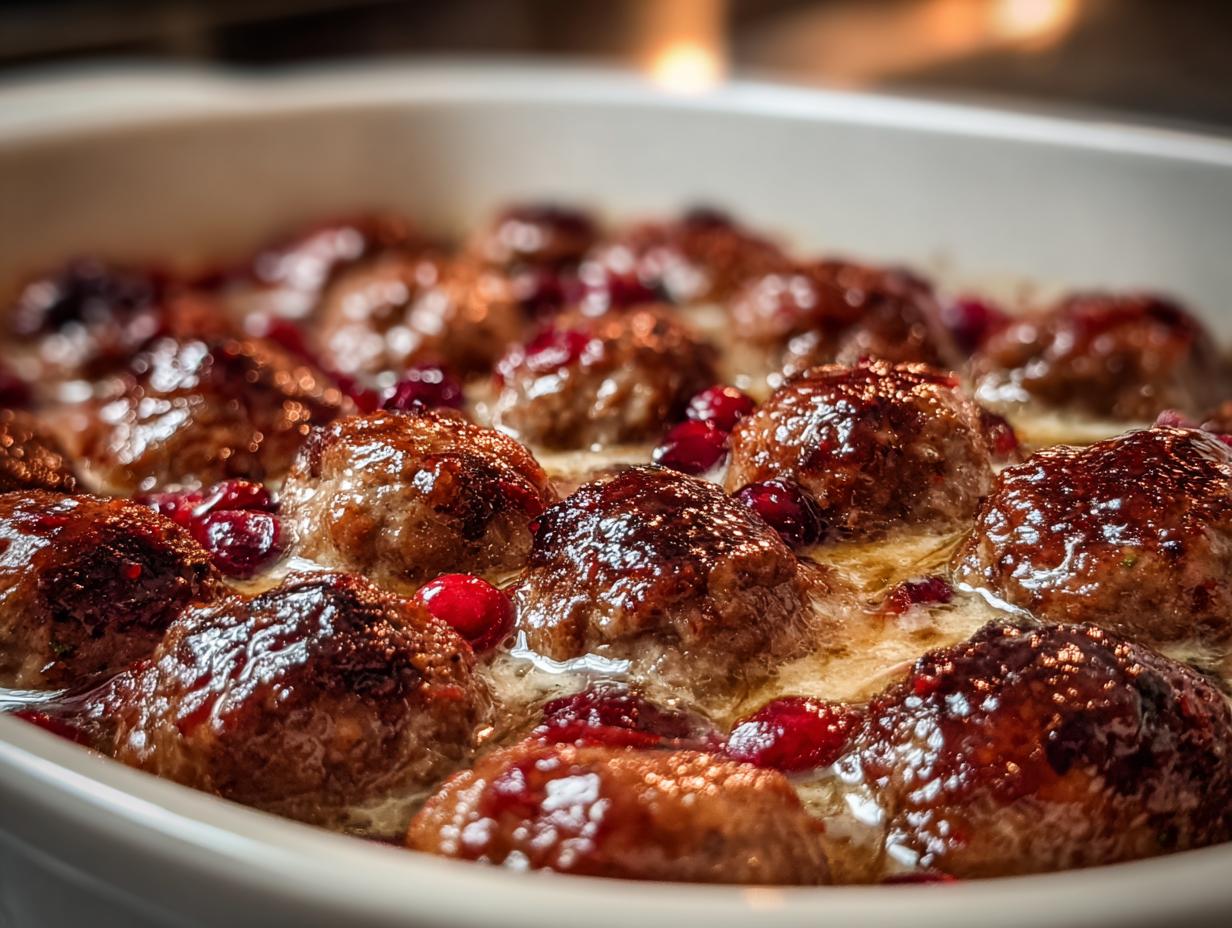 Slow Cooker Cranberry BBQ Meatballs - detail 5
