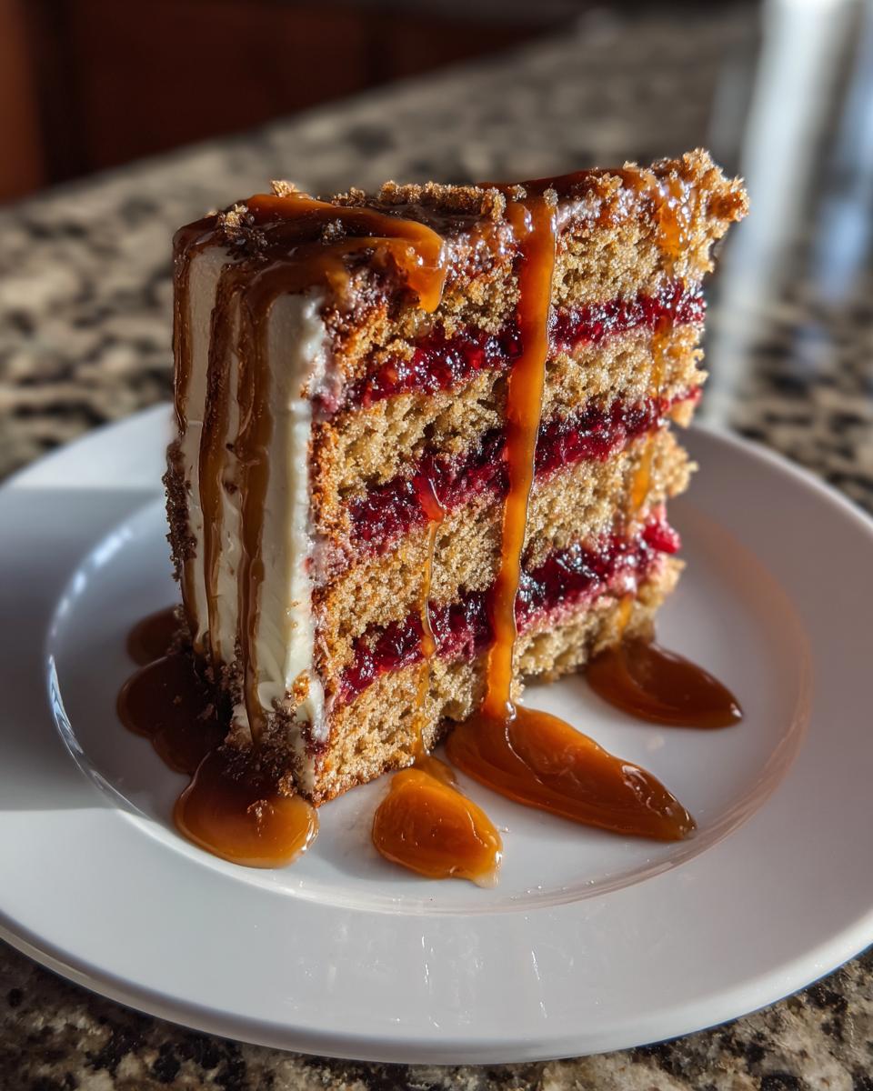 Spiced Cranberry Caramel Drip Cake - detail 1