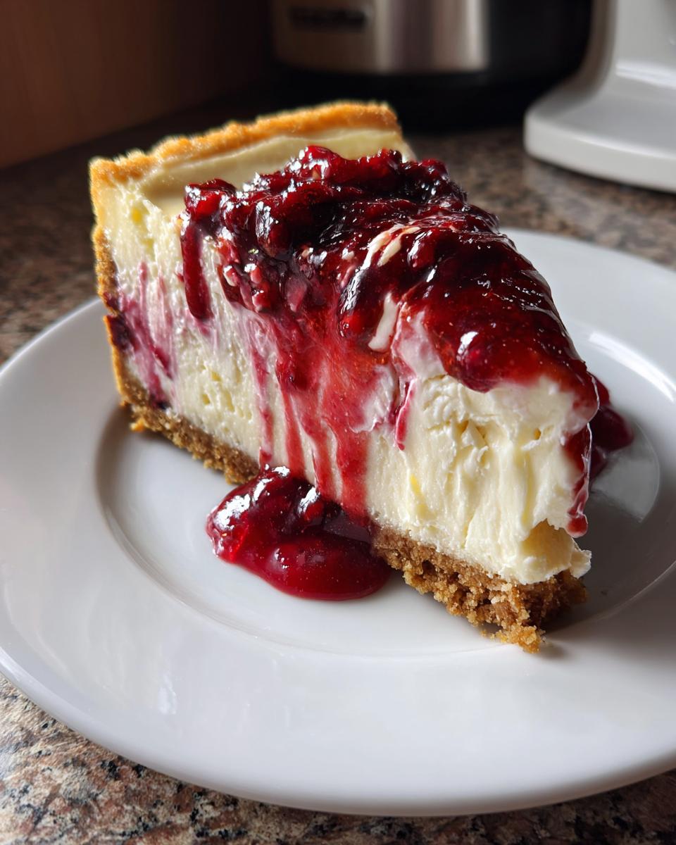 White Chocolate Cranberry Cheesecake - detail 2