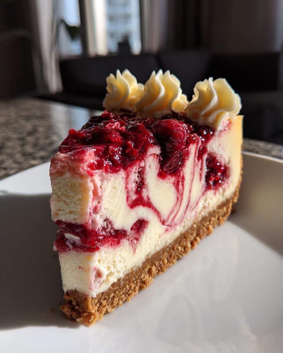 White Chocolate Cranberry Cheesecake - detail 3