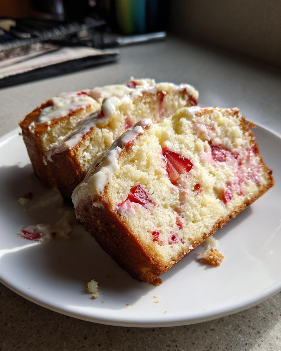 strawberry cream cheese pound cake - detail 2