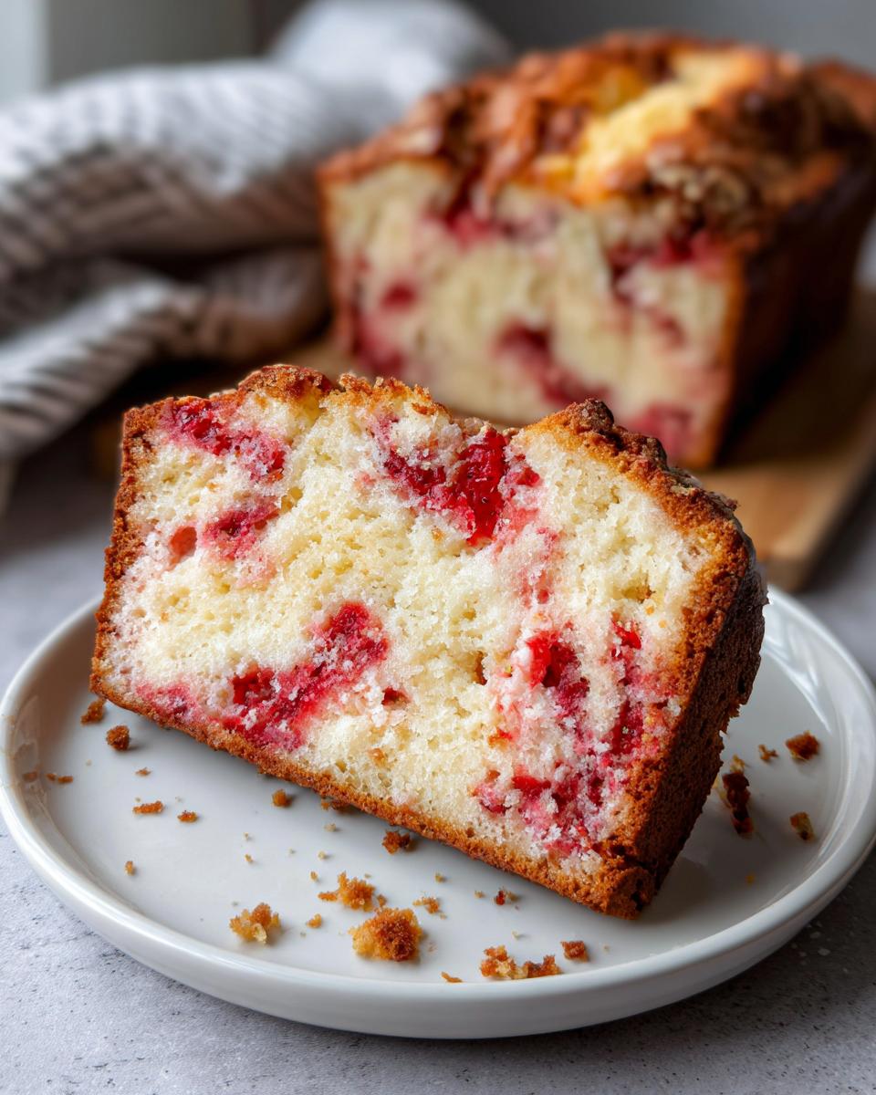 strawberry cream cheese pound cake - detail 3
