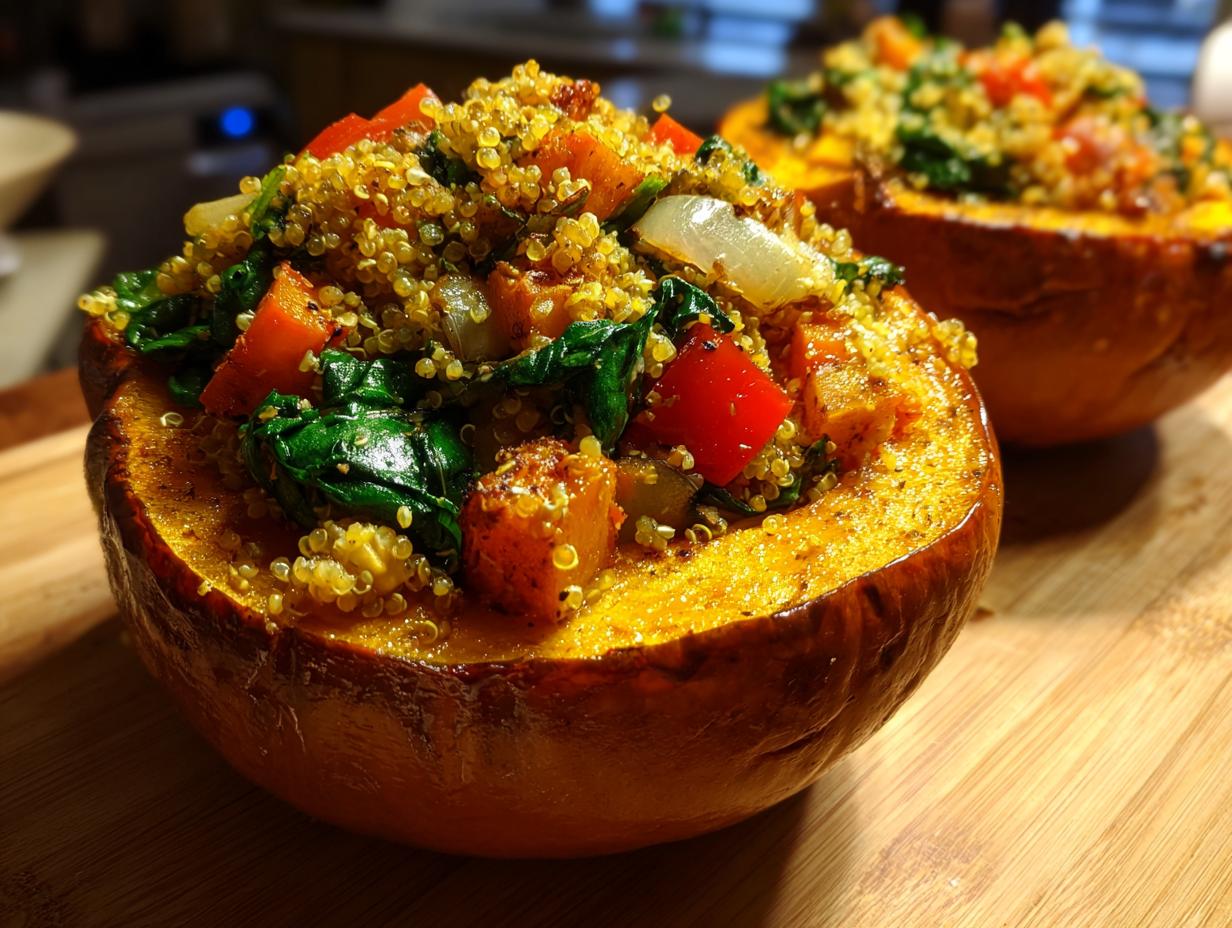 Healthy Stuffed Pumpkin Dish - detail 4