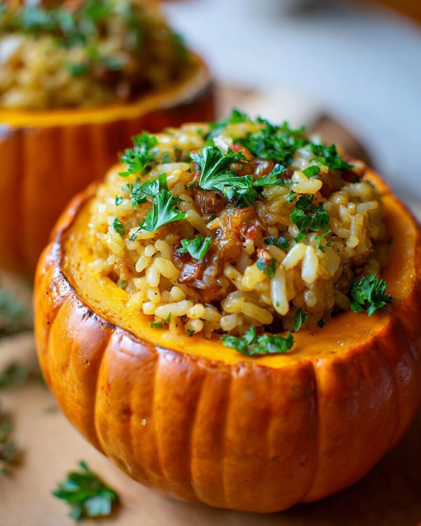 Rice Stuffed Pumpkin