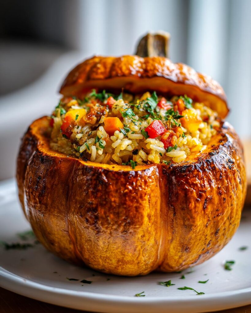 Roasted Stuffed Pumpkin