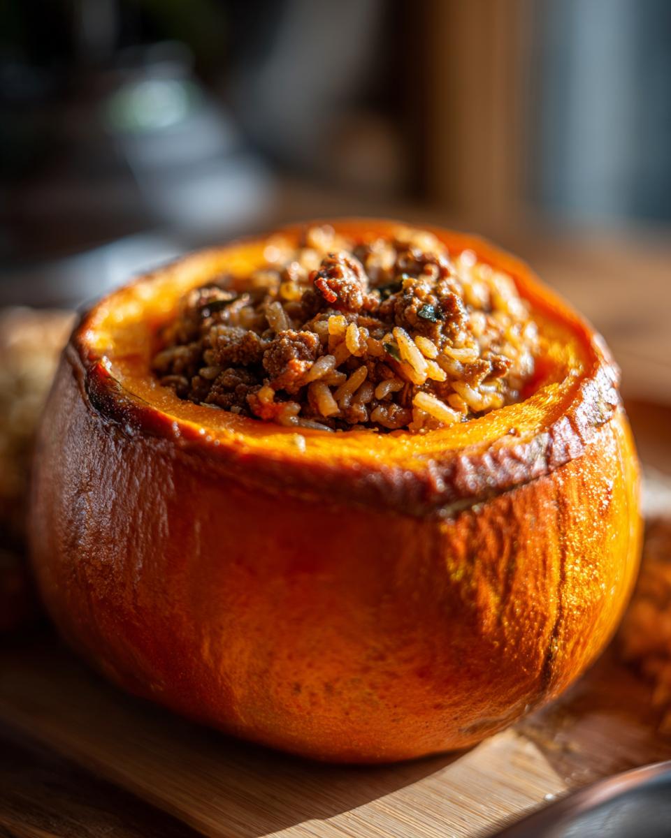 Stuffed Pumpkin with Meat Filling - detail 1