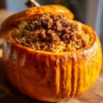 Stuffed Pumpkin with Meat Filling