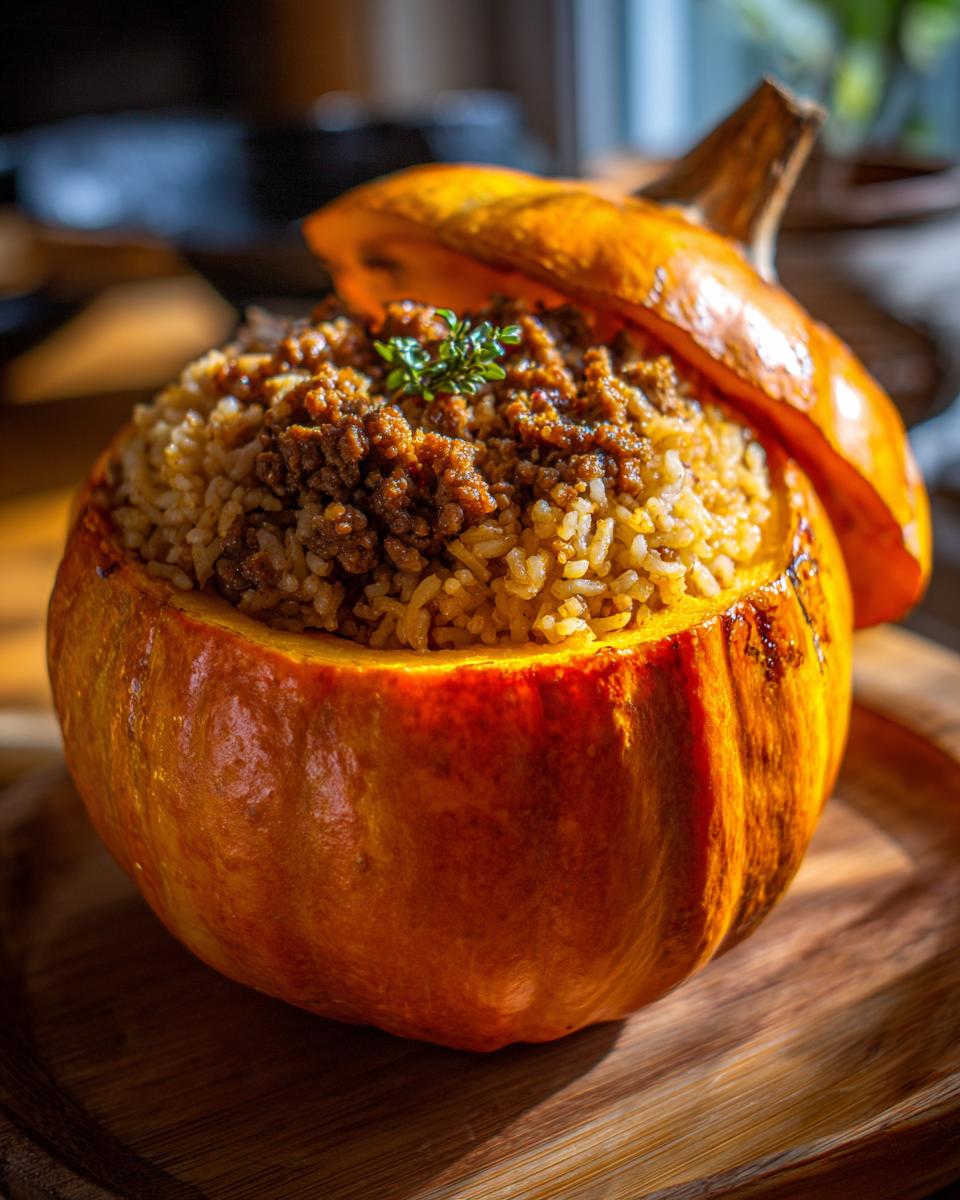 Stuffed Pumpkin with Meat Filling - detail 2