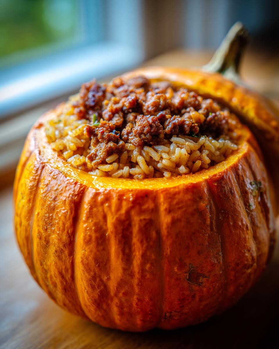 Stuffed Pumpkin with Meat Filling - detail 3