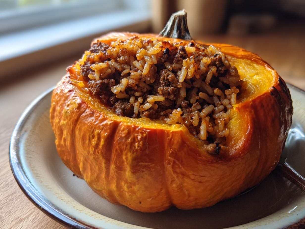 Stuffed Pumpkin with Meat Filling - detail 4