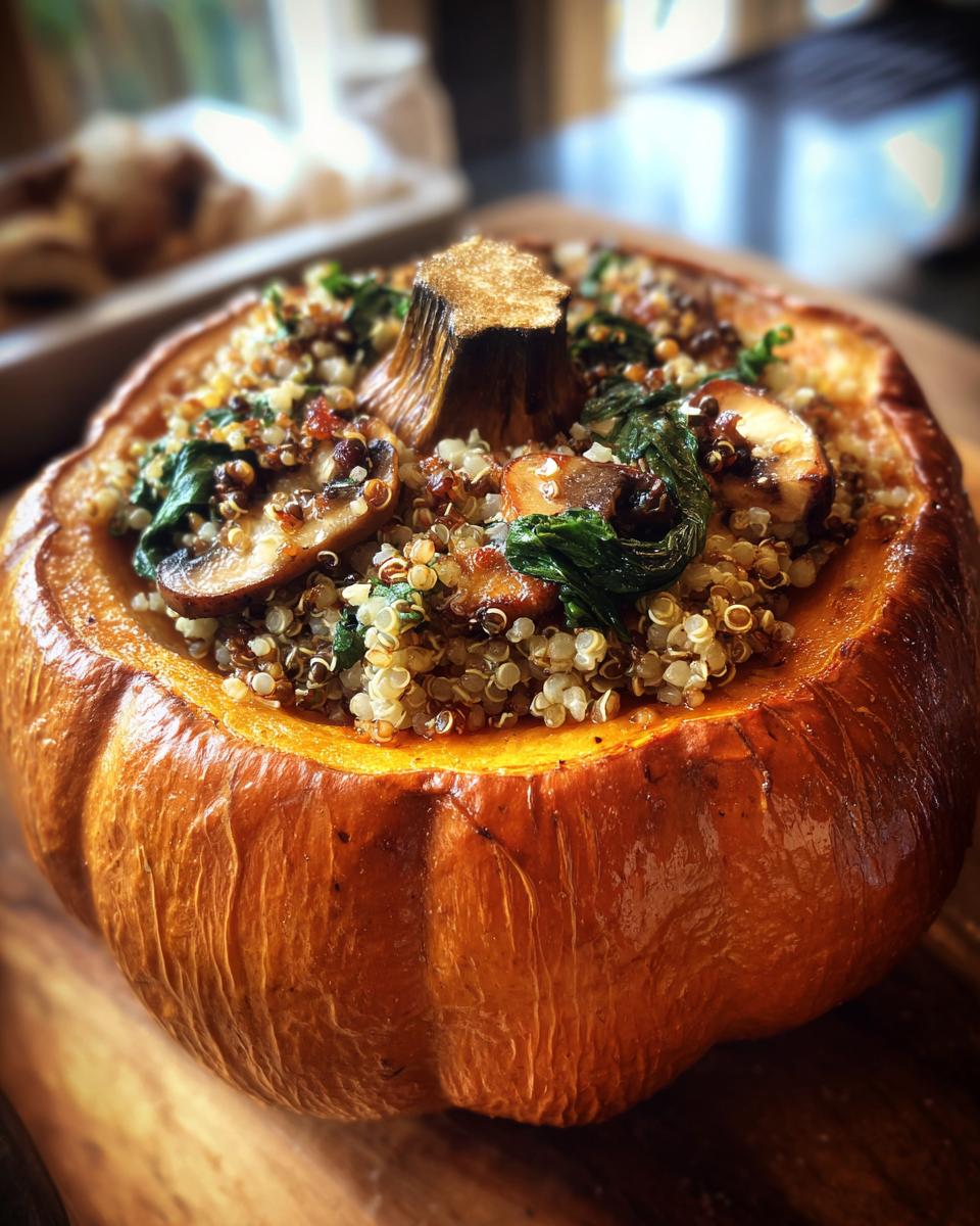 Whole Baked Stuffed Pumpkin - detail 2